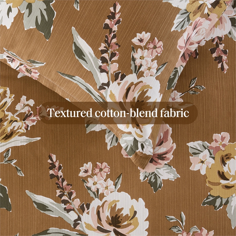 Olliix Madison Park Queen Cotton Comforter Set in  Terracotta