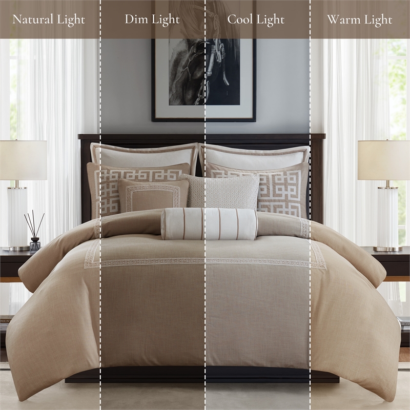 Olliix Madison Park Signature King Polyester Comforter Set in  Taupe