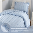 Olliix Intelligent Design Twin/Twin XL Microfiber Quilt Set in  Blue