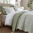 Olliix Madison Park Full/Queen Microfiber Quilt Set in  Sage Green