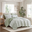 Olliix Madison Park Full/Queen Microfiber Quilt Set in  Sage Green