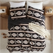 Olliix Woolrich King/Cal King Microfiber Quilt Set in  Black