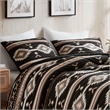 Olliix Woolrich Full/Queen Microfiber Quilt Set in  Black