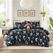 Olliix Intelligent Design Full/Queen Microfiber Comforter Set in  Navy