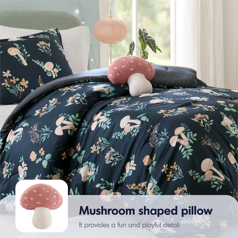 Olliix Intelligent Design Twin/Twin XL Microfiber Comforter Set in  Navy