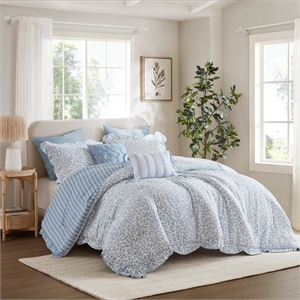 Olliix Madison Park King Polyester Comforter Set in  Blue