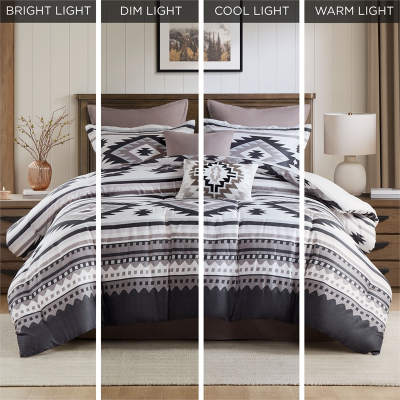 Olliix Woolrich Cal King Polyester Comforter Set in  Taupe
