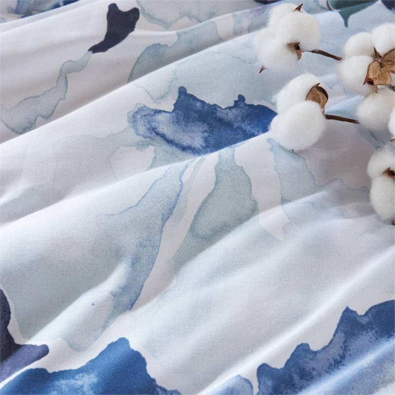 Olliix Madison Park Cal King Cotton Comforter Set in  Blue