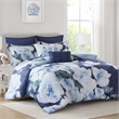 Olliix Madison Park Cal King Cotton Comforter Set in  Blue