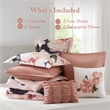 Olliix Madison Park Cal King Cotton Comforter Set in  Blush