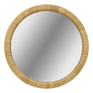 Olliix INK+IVY Round Rattan Wall Mirror in Natural