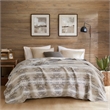 Olliix Woolrich King Cotton Blanket in Neutral Aztec