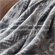 Olliix Woolrich Full/Queen Cotton Blanket in Grey Aztec