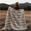 Olliix Woolrich Full/Queen Cotton Blanket in Neutral Aztec
