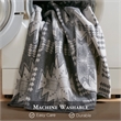Olliix Woolrich King Cotton Blanket in Grey Aztec