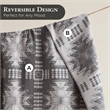 Olliix Woolrich King Cotton Blanket in Grey Aztec