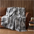 Olliix Woolrich King Cotton Blanket in Grey Aztec