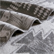 Olliix Woolrich King Cotton Blanket in Grey Aztec