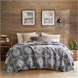 Olliix Woolrich King Cotton Blanket in Grey Aztec