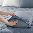 Olliix Comfort Spaces King/Cal King Microfiber Comforter Set in Blue