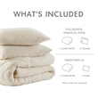 Olliix Comfort Spaces King/Cal King Microfiber Comforter Set in Ivory