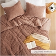 Olliix Comfort Spaces King/Cal King Microfiber Comforter Set in Brown