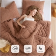 Olliix Comfort Spaces King/Cal King Microfiber Comforter Set in Brown