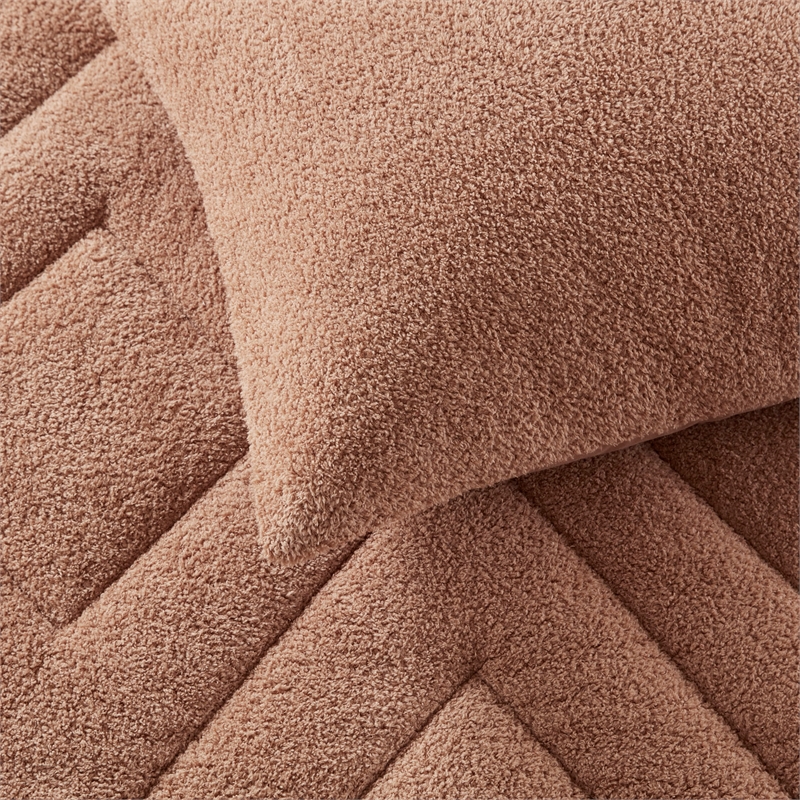 Olliix Comfort Spaces King/Cal King Microfiber Comforter Set in Brown