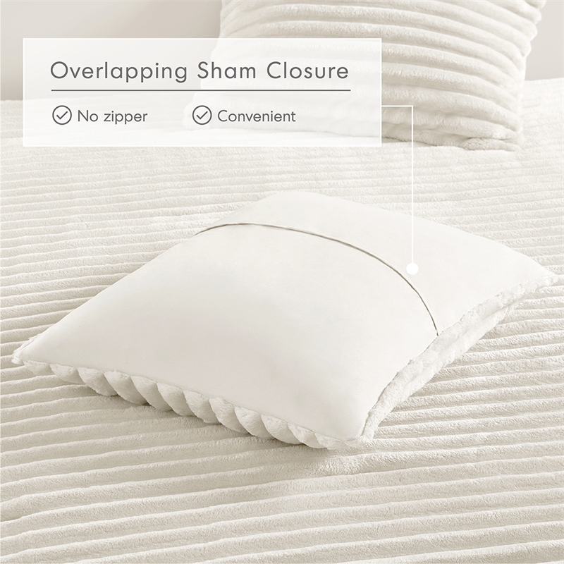 Olliix Intelligent Design Full/Queen Microfiber Comforter Set in Ivory