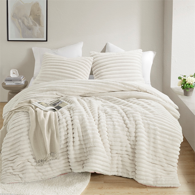 Olliix Intelligent Design Twin/Twin XL Microfiber Comforter Set in Ivory