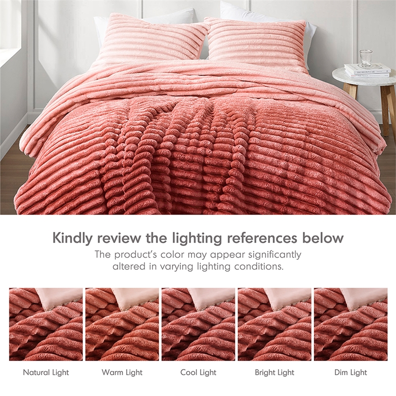 Olliix Intelligent Design Full/Queen Microfiber Comforter Set in Blush Ombre