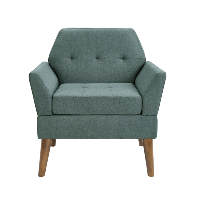 Olliix 510 Design One Size Wood Accent Chair in Blue