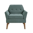 Olliix 510 Design One Size Wood Accent Chair in Blue
