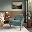 Olliix 510 Design One Size Wood Accent Chair in Blue