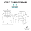 Olliix 510 Design One Size Wood Accent Chair in Blue