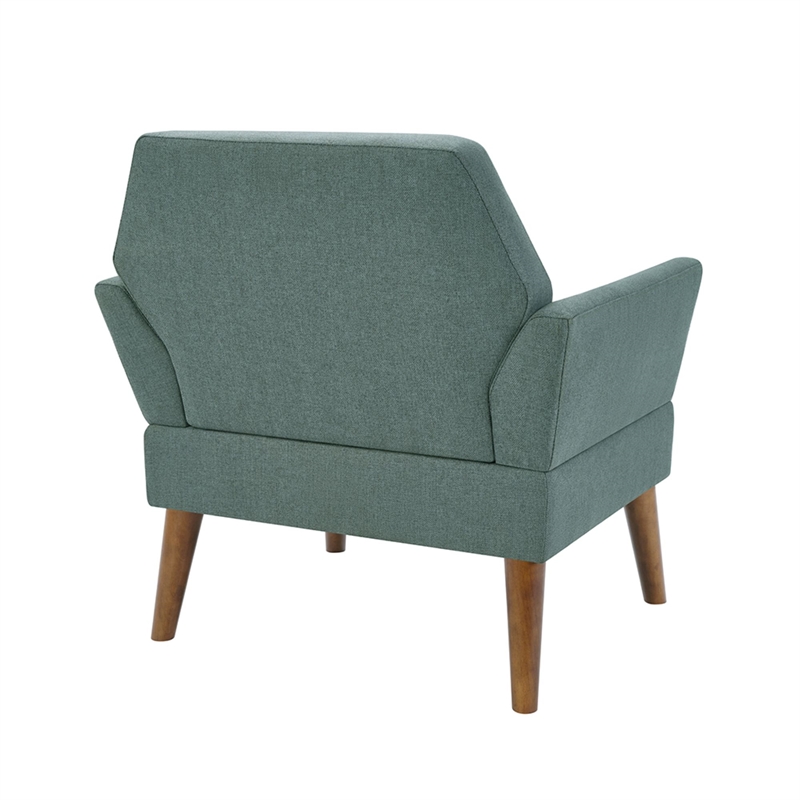Olliix 510 Design One Size Wood Accent Chair in Blue