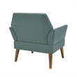 Olliix 510 Design One Size Wood Accent Chair in Blue