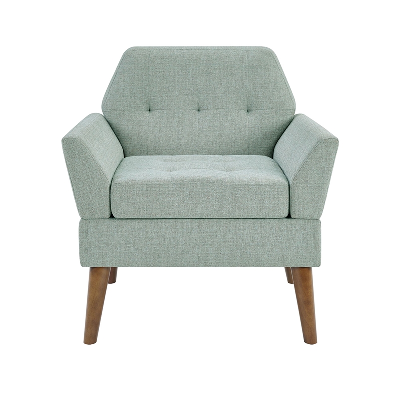 Olliix 510 Design One Size Wood Accent Chair in Teal