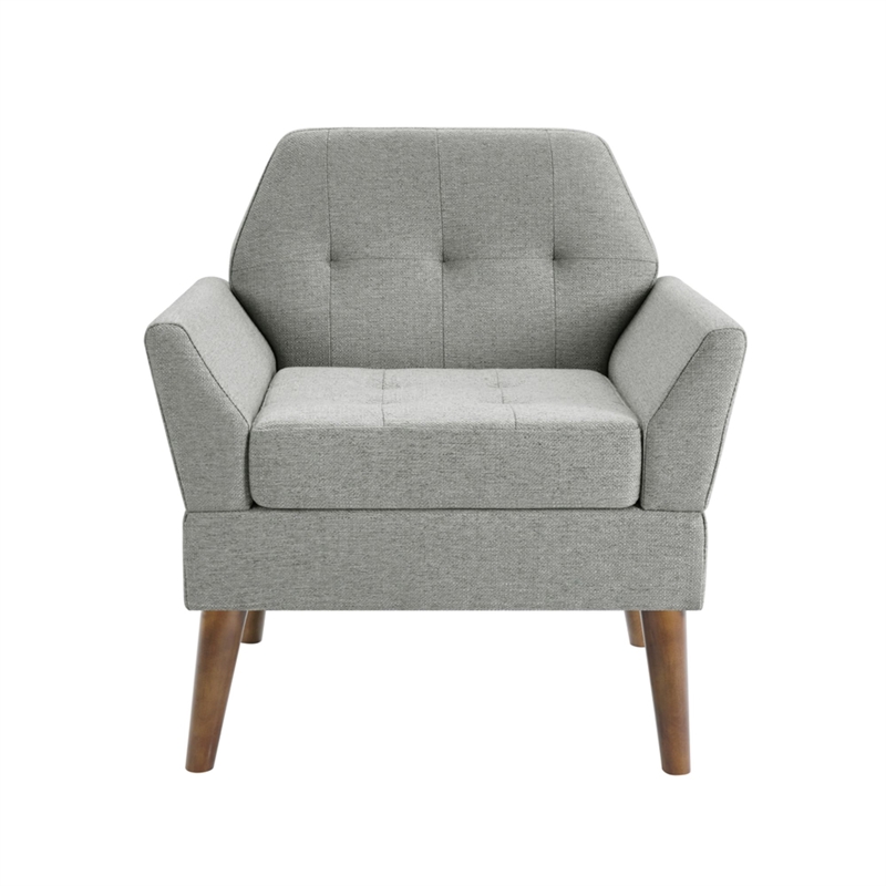 Olliix 510 Design One Size Wood Accent Chair in Gray