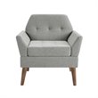Olliix 510 Design One Size Wood Accent Chair in Gray