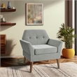 Olliix 510 Design One Size Wood Accent Chair in Gray