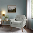 Olliix 510 Design One Size Wood Accent Chair in Gray