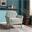 Olliix 510 Design One Size Wood Accent Chair in Gray