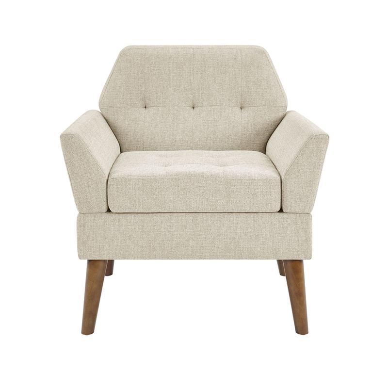 Olliix 510 Design One Size Wood Accent Chair in Beige