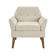Olliix 510 Design One Size Wood Accent Chair in Beige