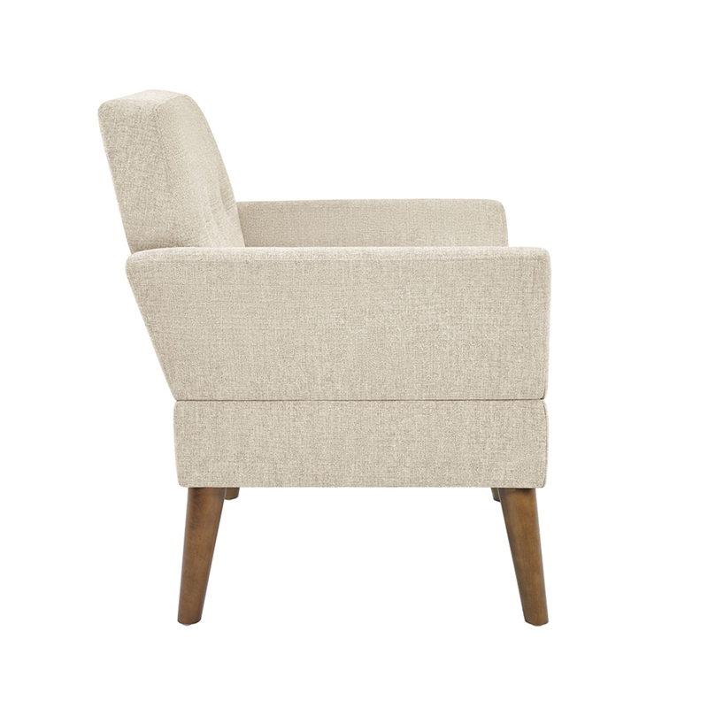 Olliix 510 Design One Size Wood Accent Chair in Beige