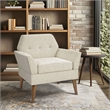 Olliix 510 Design One Size Wood Accent Chair in Beige