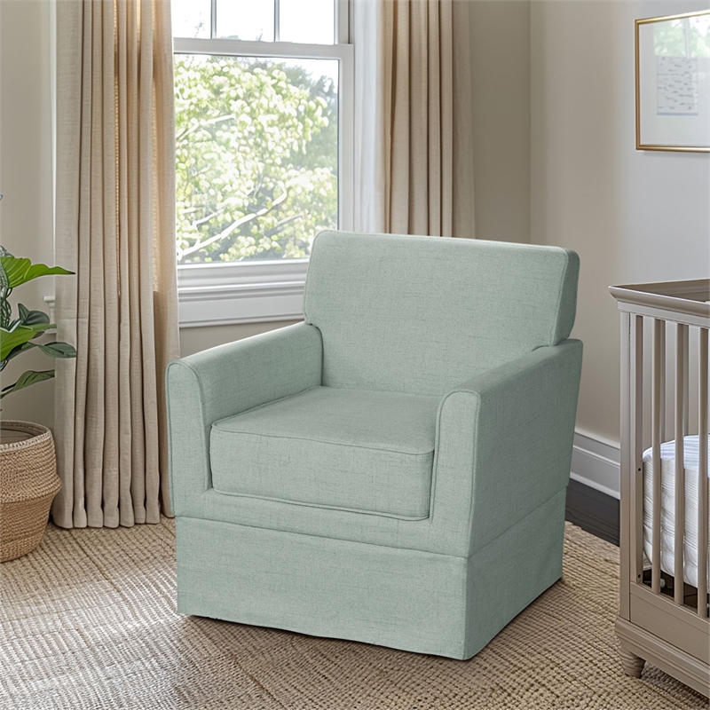 Olliix 510 Design One Size Wood Accent Chair in Mint