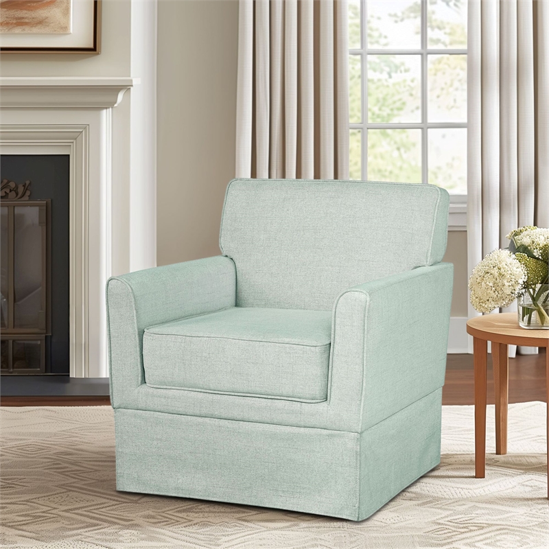 Olliix 510 Design One Size Wood Accent Chair in Mint