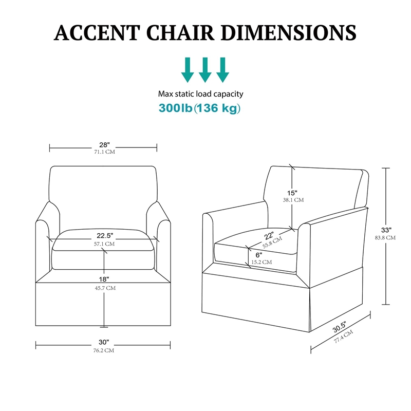 Olliix 510 Design One Size Wood Accent Chair in Mint